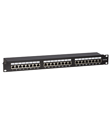 CAT5e FTP patch panel - 24 porte