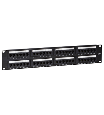 CAT6 UTP patch panel - 48 porte