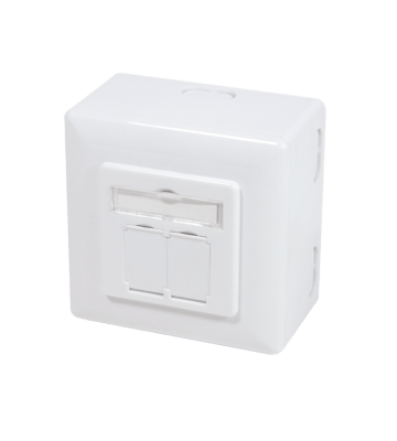 CAT6 UTP / STP overflademonteret boks, hvid