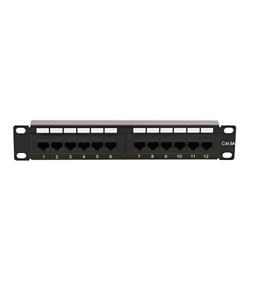 10 tommer CAT6a UTP patchpanel - 12 porte