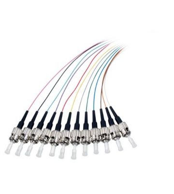 OM3 fiberoptisk pigtail farvet sæt ST - 12 stk