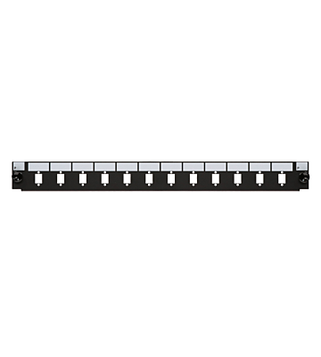 Front LC/SC 12 port sort duplex/simplex, velegnet til universal fiberoptisk bakke