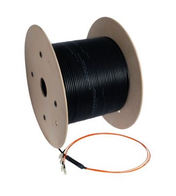 OM3 custom fiberoptisk kabel 4 fibre inkl. stik