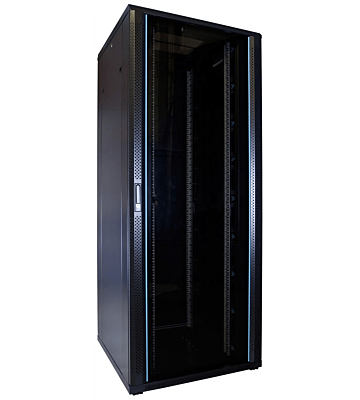 47U serverskab med glaslåge 800x800x2200mm (BxDxH)