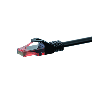 UTP CAT6 patchkabel 2m sort - 100% kobber