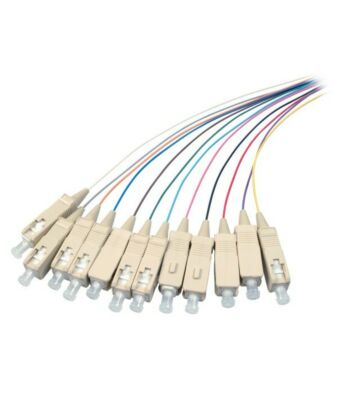 OS2 fiberoptisk pigtail farvet sæt SC/APC - 12 stk