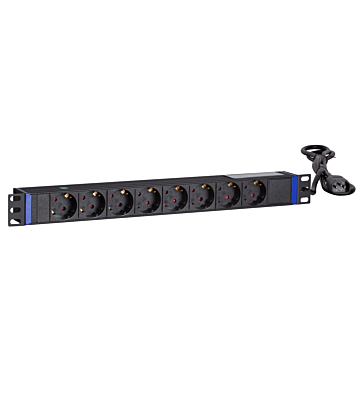 19 tommer 8-vejs strømskinne med C14 stik