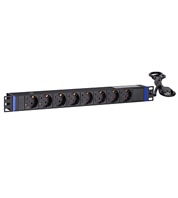 19 tommer 8-vejs strømskinne med C14 stik