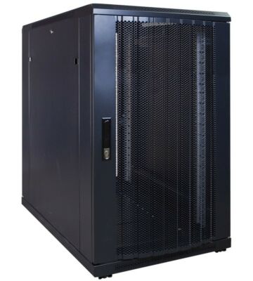18U serverskab med perforeret låge 600x1000x1000mm (BxDxH)