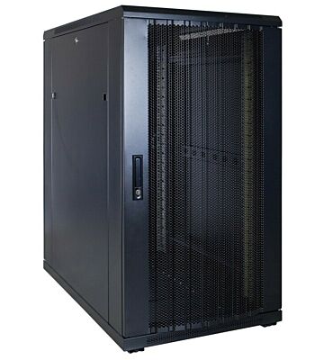 22U serverskab med perforeret låge 600x1000x1200mm (BxDxH)