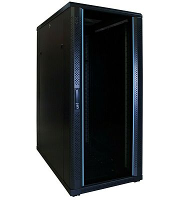 27U serverskab med glaslåge 600x1000x1400mm (BxDxH)