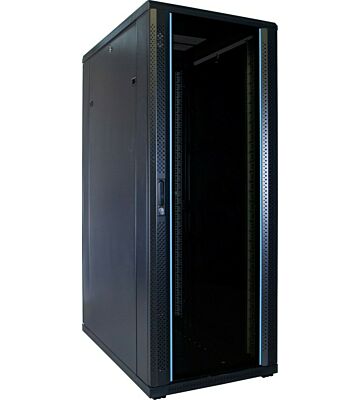 32U serverskab med glaslåge 600x1000x1600mm (BxDxH)