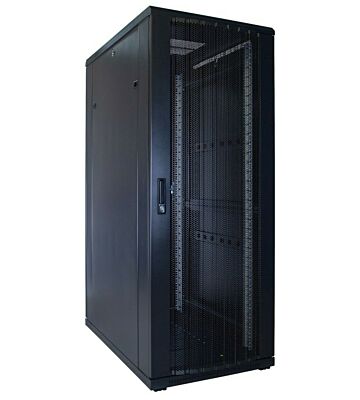 32U serverskab med perforeret låge 600x1000x1600mm (BxDxH)