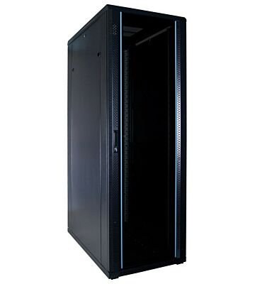 37U serverskab med glaslåge 600x1000x1800mm (BxDxH)