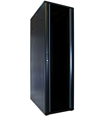 42U serverskab med glaslåge 600x1000x2000mm (BxDxH)