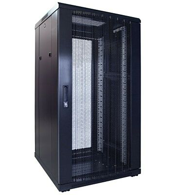 22U serverskab med perforeret låge 600x600x1200mm (BxDxH)