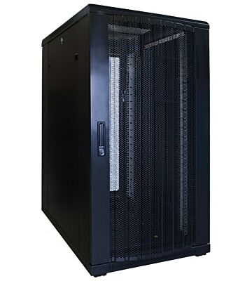 22U serverskab med perforeret låge 600x800x1200mm (BxDxH)