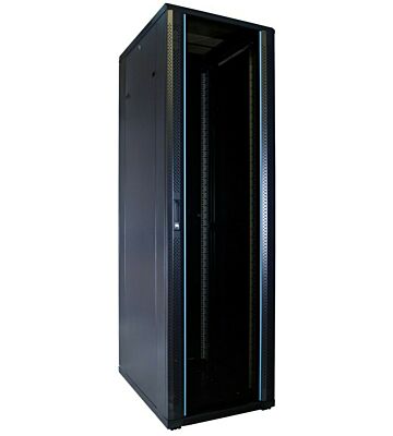 42U serverskab med glaslåge 600x800x2000mm (BxDxH)