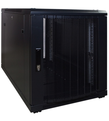 12U mini serverskab med perforeret dør 600x1200x720mm (BxDxH)