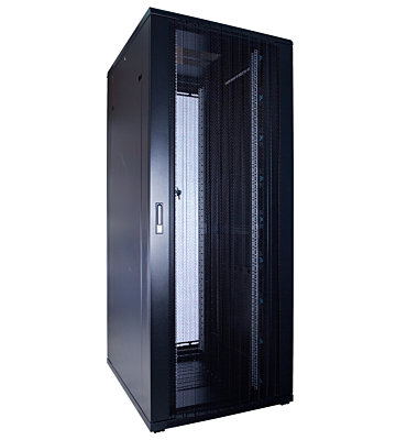 47U serverskab med perforeret dørmål: 600x800x2200mm (BxDxH)