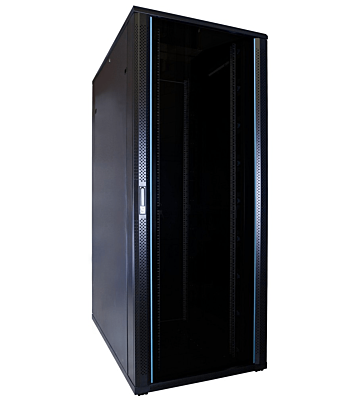 42U serverskab med glaslåge 800x1200x2000mm (BxDxH)