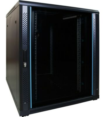 18U serverskab med glaslåge 800x1000x1000mm (BxDxH)