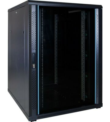 22U serverskab med glaslåge 800x1000x1200mm (BxDxH)