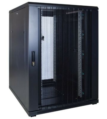 22U serverskab med perforeret låge 800x1000x1200mm (BxDxH)