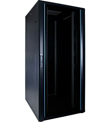 37U serverskab med glaslåge 800x1000x1800mm (BxDxH)