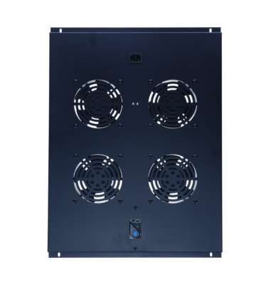 Ventilatorpakke med 4 ventilatorer og termostat, egnet til 800 mm dybe stående server skabe