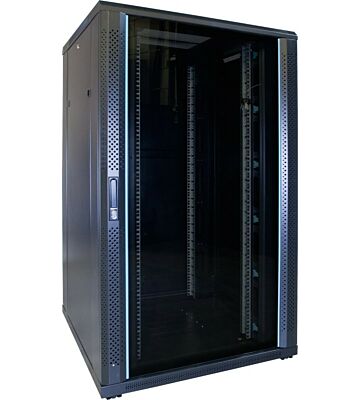 27U serverskab med glaslåge 800x800x1400mm (BxDxH)