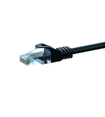 UTP CAT5e patchkabel 10m sort - 100% kobber