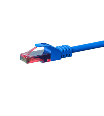 UTP CAT6 patchkabel 0,25m blå - 100% kobber