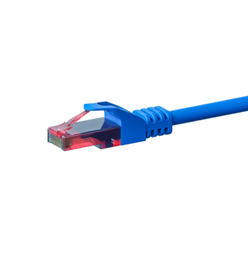 UTP CAT6 patchkabel 0,15m blå - 100% kobber