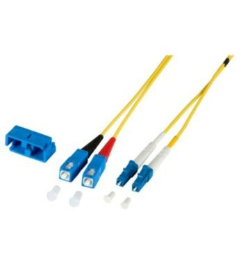 OS2 duplex fiberoptisk kabel LC-SC 20m