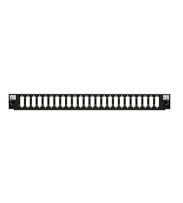 Front LC/SC 24 port sort quad/duplex velegnet til universal fiberoptisk bakke
