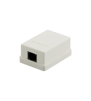 CAT5e UTP 1 port overflademonteret boks, elfenben