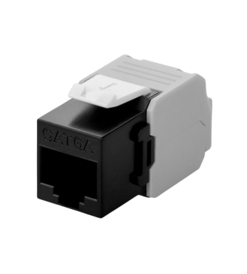 CAT6a UTP Keystone Connector - Værktøjsløs - Sort