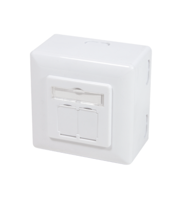 CAT6 UTP / STP overflademonteret boks, hvid