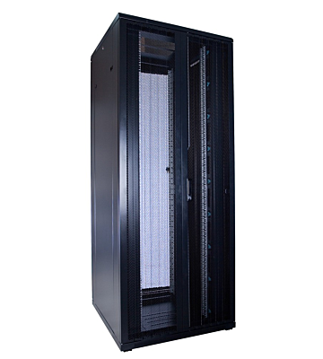 42U serverskab med dobbelte perforerede for- og bagdøre 800x800x2000mm (BxDxH)