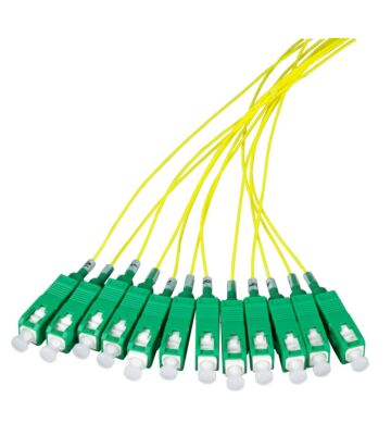 OS2 fiberoptisk pigtail gul SC/APC - 12 stk