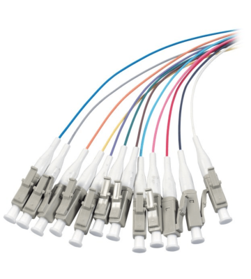 OS2 fiberoptisk pigtail farvet sæt LC - 12 stk