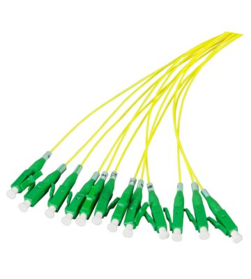 OS2 fiberoptisk pigtail gul LC/APC - 12 stk