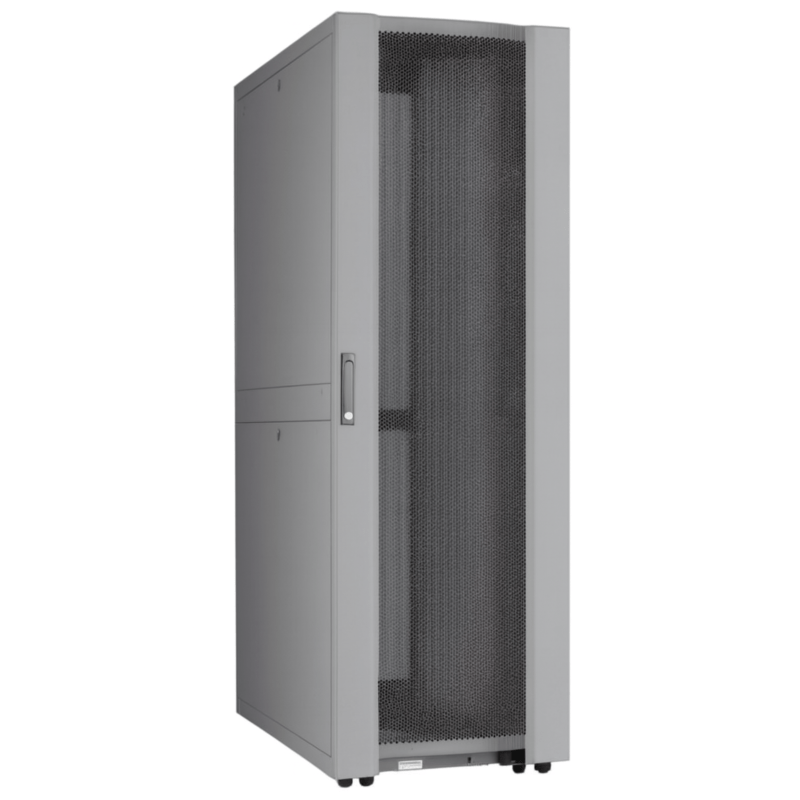 48U Datacenter serverskab med perforeret låge 800x1200x2250mm (BxDxH) Grå