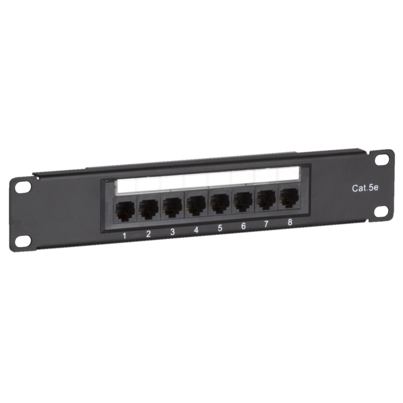10 tommer CAT5e UTP patchpanel - 8 porte