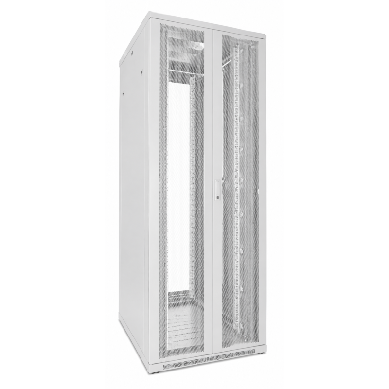 47U hvid serverkabinet med dobbelte perforerede for- og bagdøre 800x800x2200mm (BxDxH)