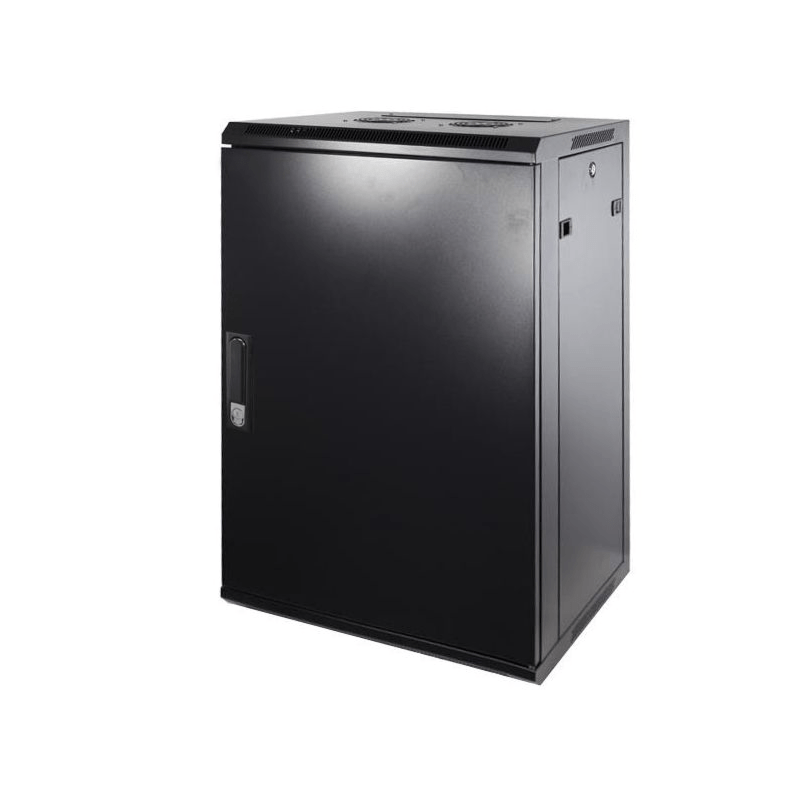 18U vægskab med metaldør 600x600x900mm (BxDxH)