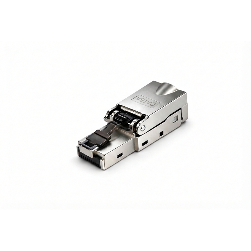 DANICOM S/FTP CAT6A Værktøjsfri RJ45 Connector - til stiv kerne