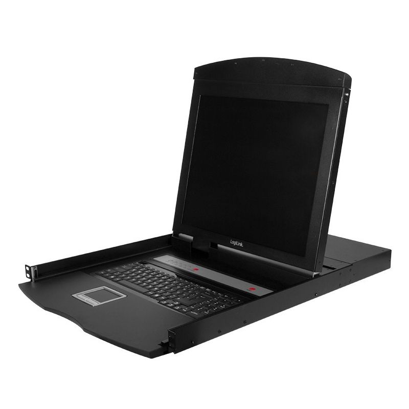 19 tommer KVM-konsol med USB og PS/2 QWERTY-tastatur