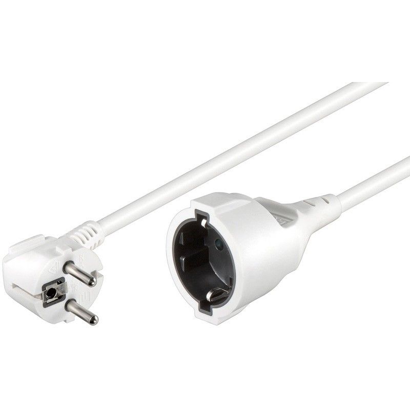 Schuko strømkabel 10m hvid